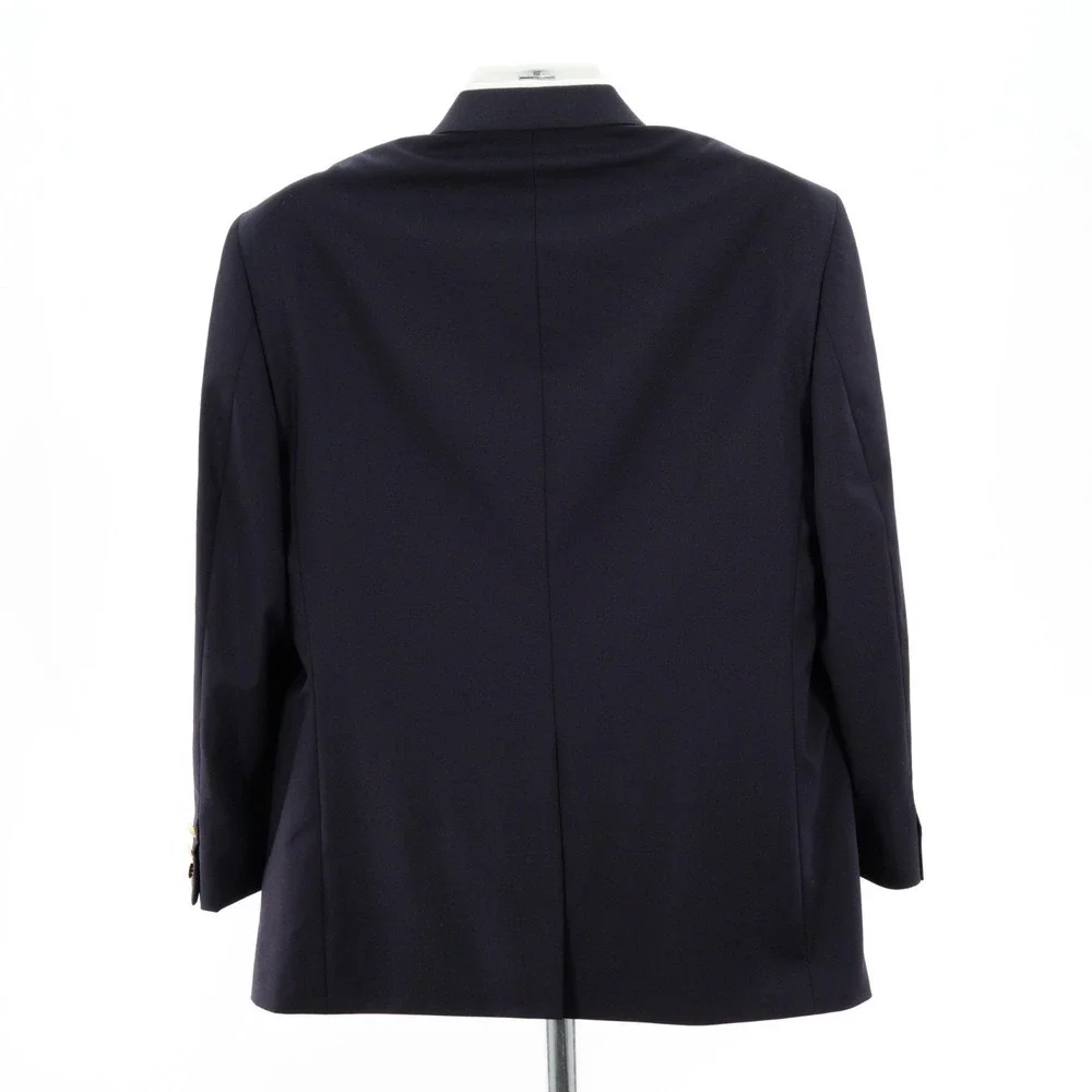 Jos A Bank Traditional Fit Blue Wool Blend Gold Button Blazer 44R